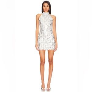 Amanda Uprichard Sequin Halter Dress